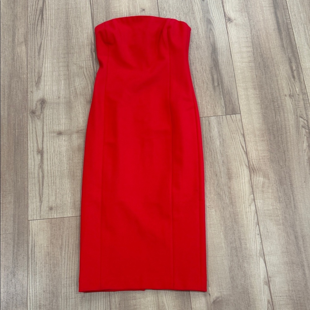SPANX Vibrant Red Strapless Dress